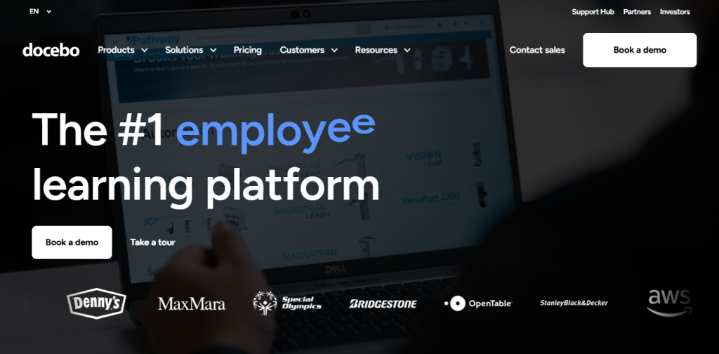 Docebo is an LMS for employees, students, etc.