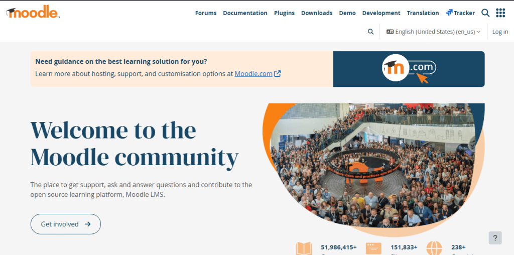 Moodle LMS is an open-source learning platform.