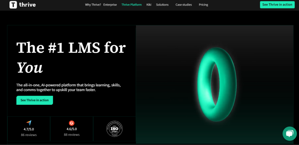 Thrive is an all-in-one LMS system powered by AI