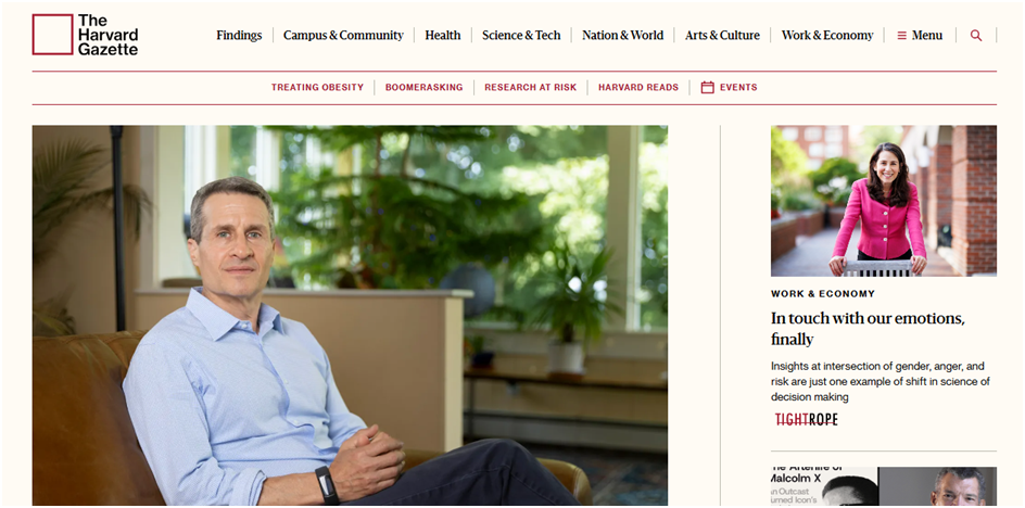 Harvard Gazette home page