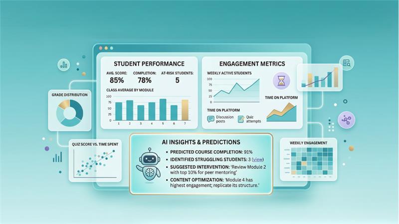 Next generation LMS platform with AI features like adaptive learning and predictive analytics