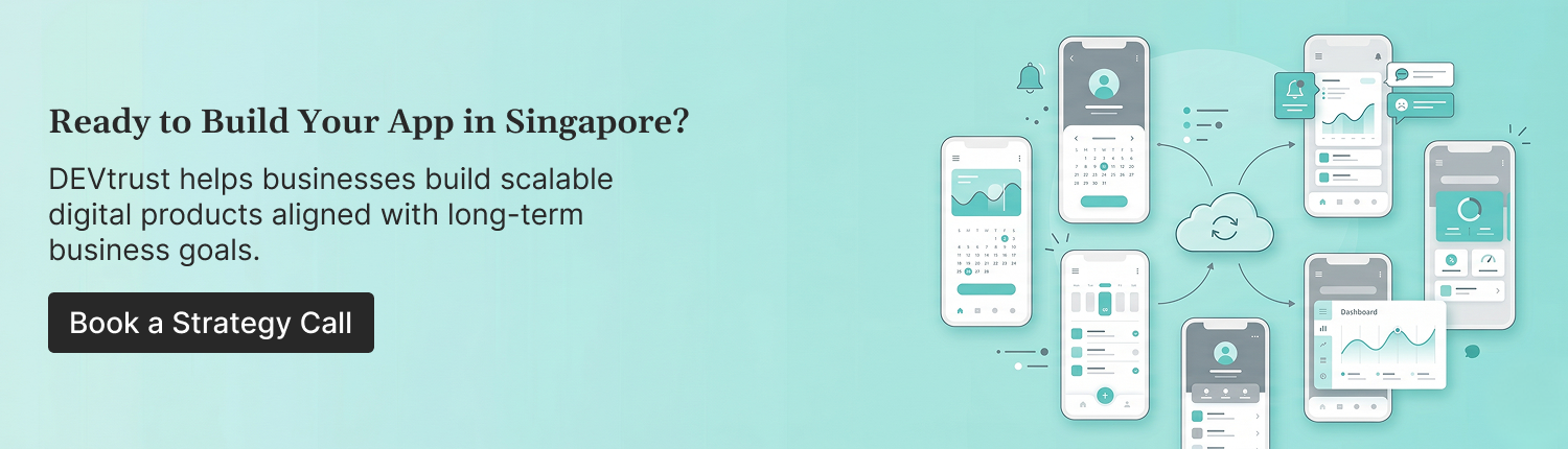 DEVtrust mobile app development services for businesses in Singapore